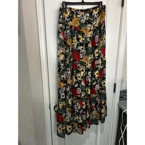 NATURAL LIFE Floral Maxi Skirt - Red, Yellow, Green, Black